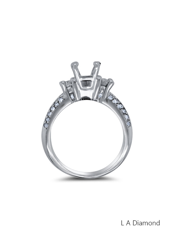 White Gold Diamond Ring - LA DIAMOND