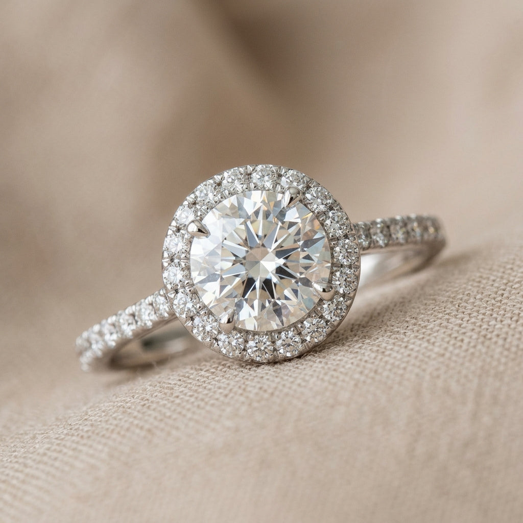 Halo and under-halo engagement rings